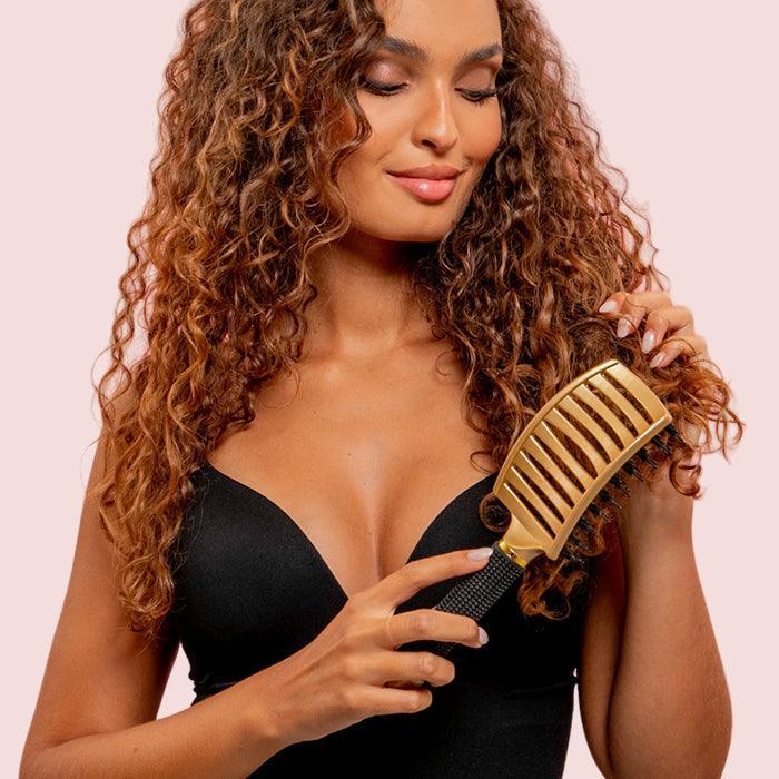 brosse démêlante miracle pour tous types de cheveux, en poils de sanglier